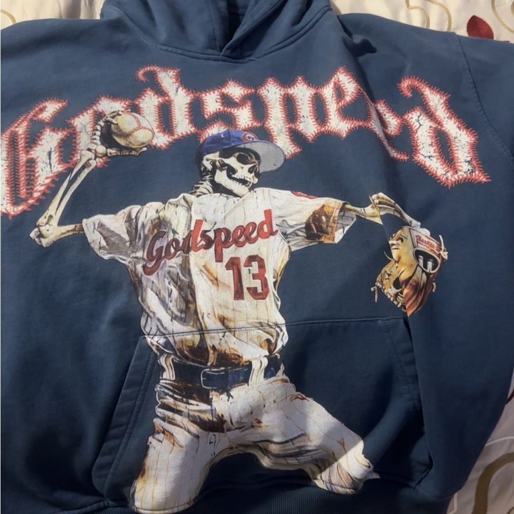 Blue Graphic Hoodie